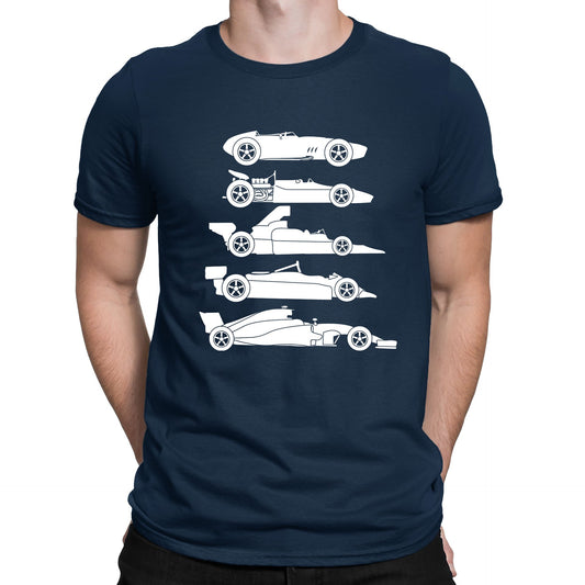 Evolution Of The F1 Car Mens T-shirt