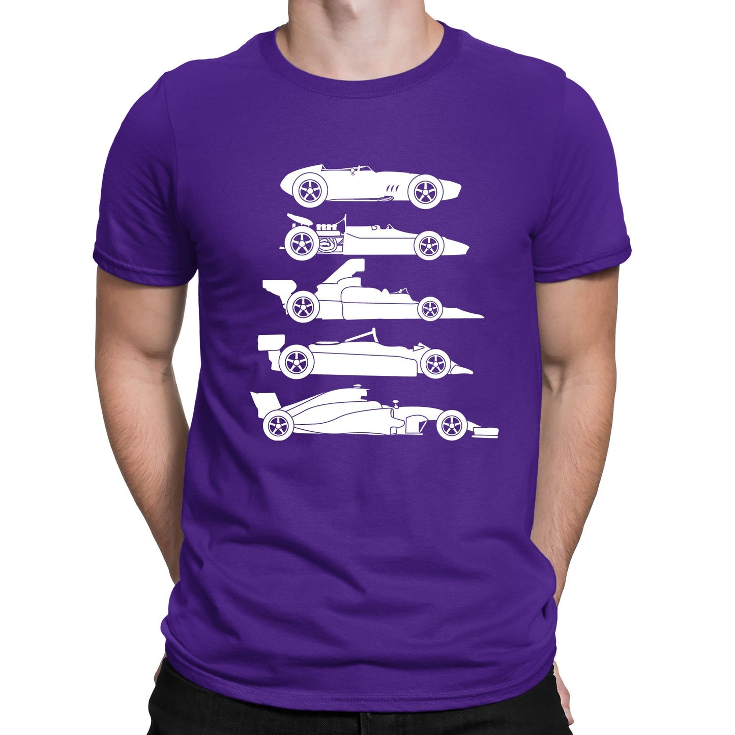 Evolution Of The F1 Car Mens T-shirt