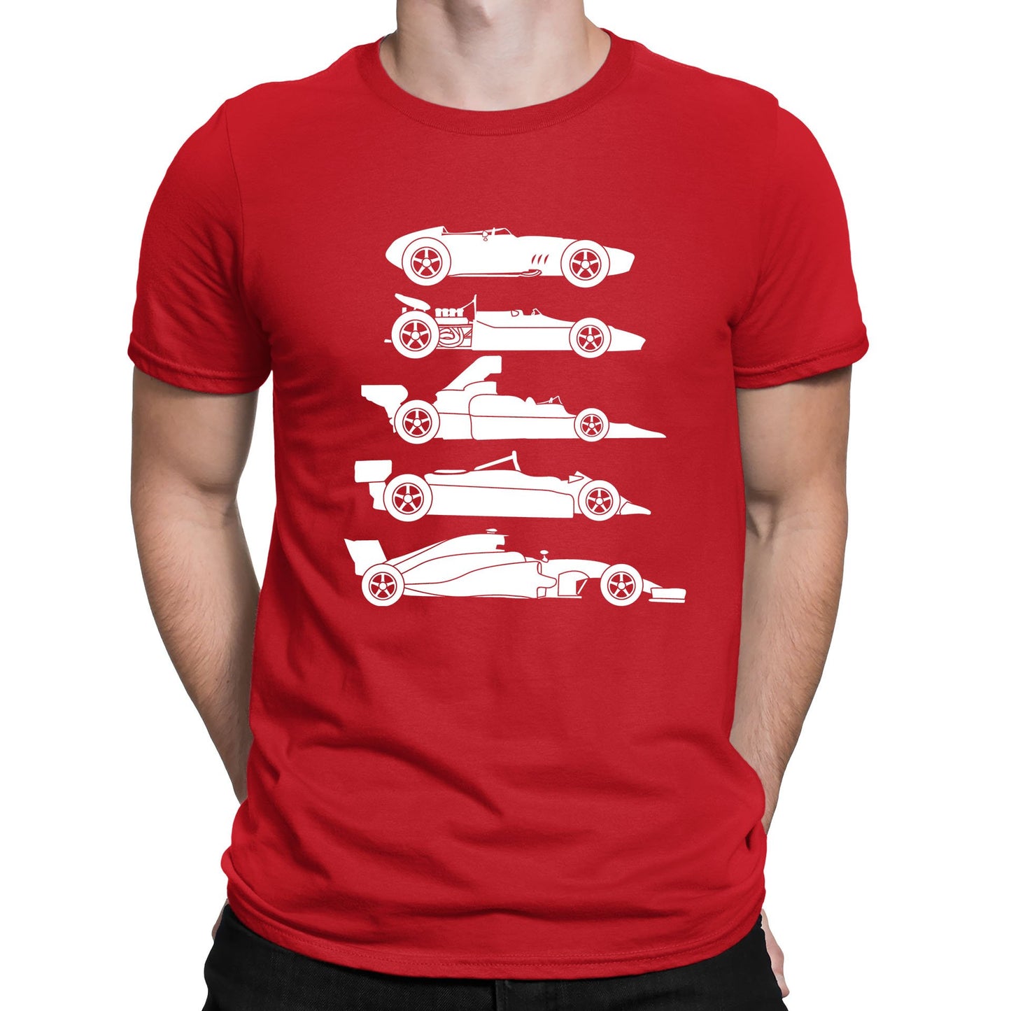 Evolution Of The F1 Car Mens T-shirt