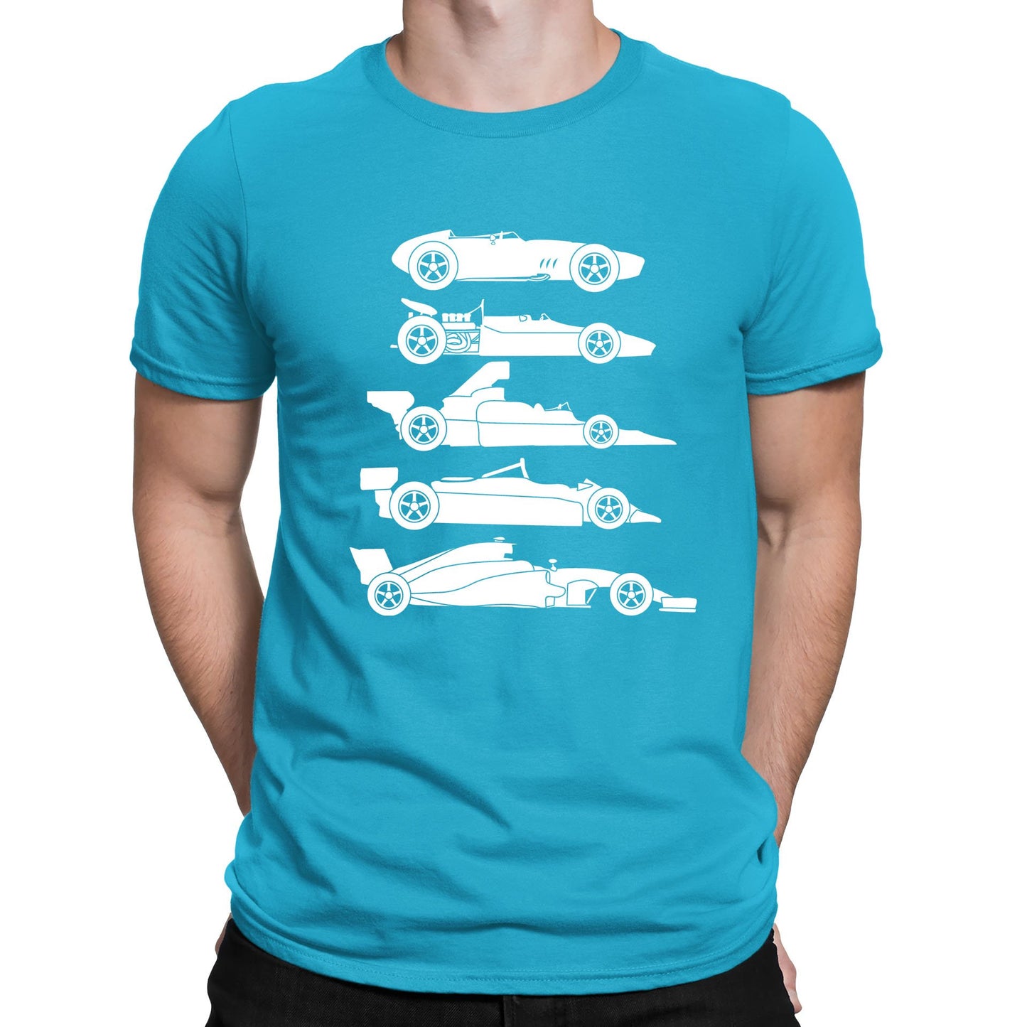 Evolution Of The F1 Car Mens T-shirt