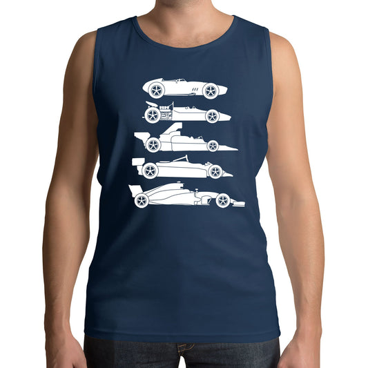 Evolution Of The F1 Car Mens Vest