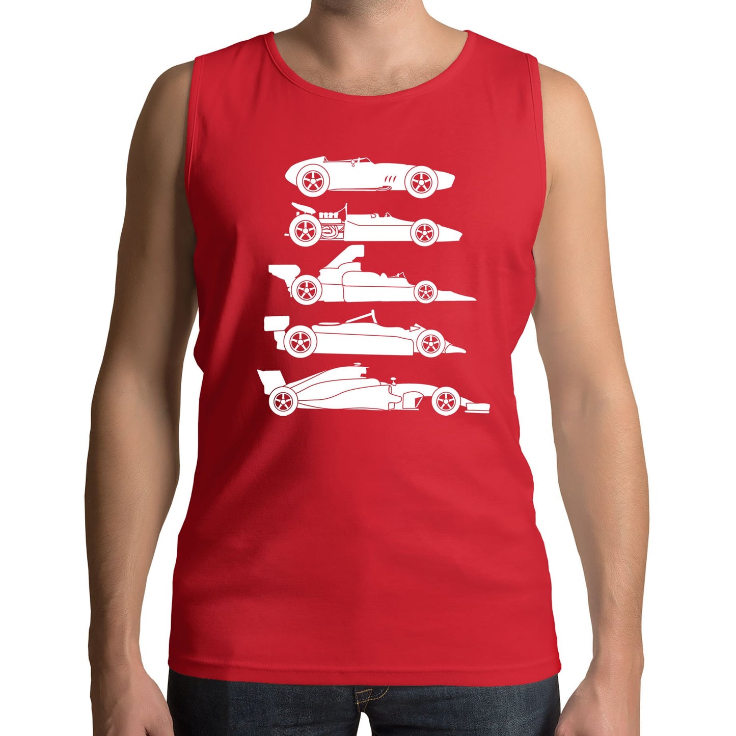 Evolution Of The F1 Car Mens Vest