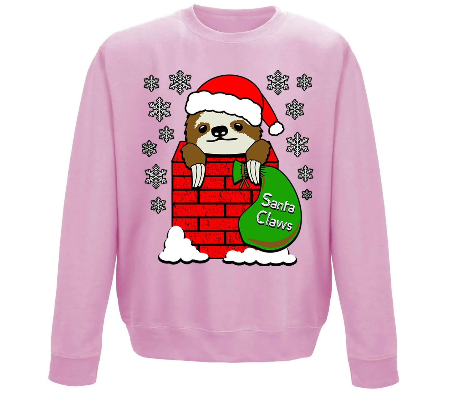 Santa Claws Sloth Christmas Childrens Sweatshirt