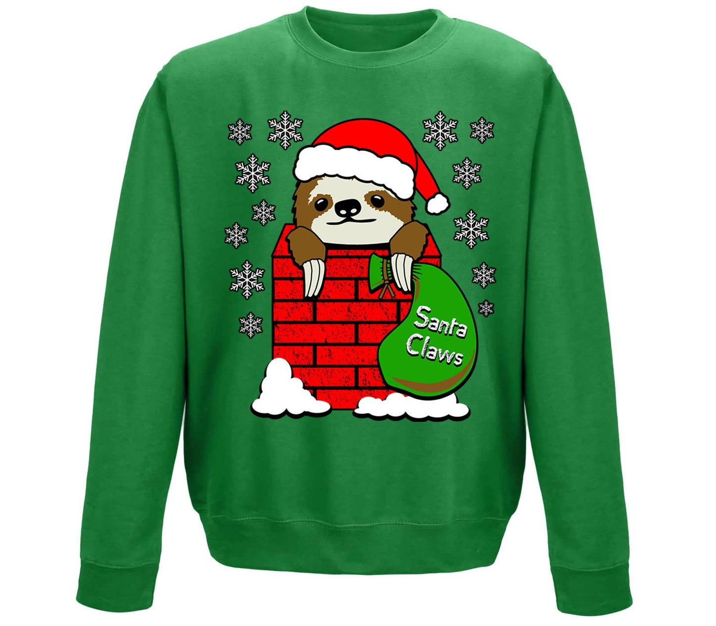 Santa Claws Sloth Christmas Childrens Sweatshirt