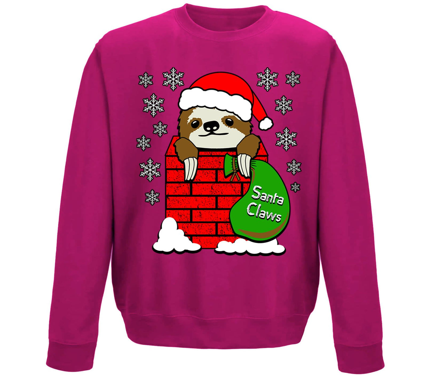 Santa Claws Sloth Christmas Childrens Sweatshirt