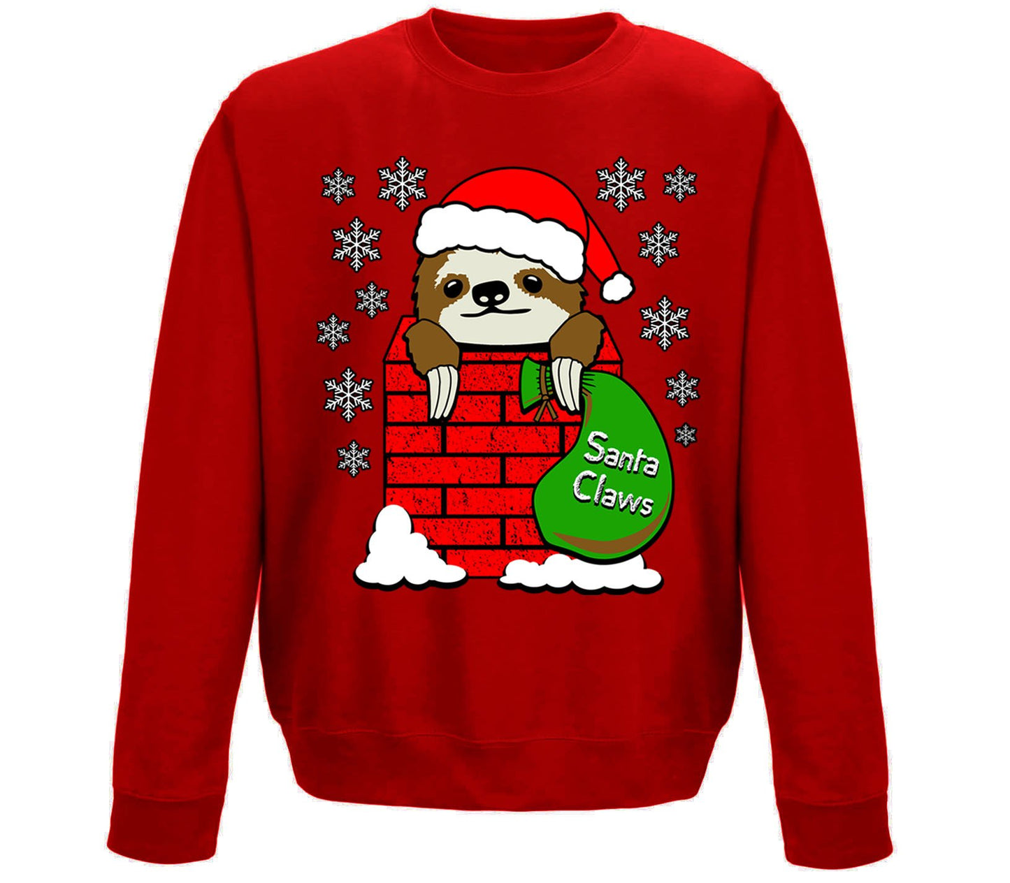 Santa Claws Sloth Christmas Childrens Sweatshirt