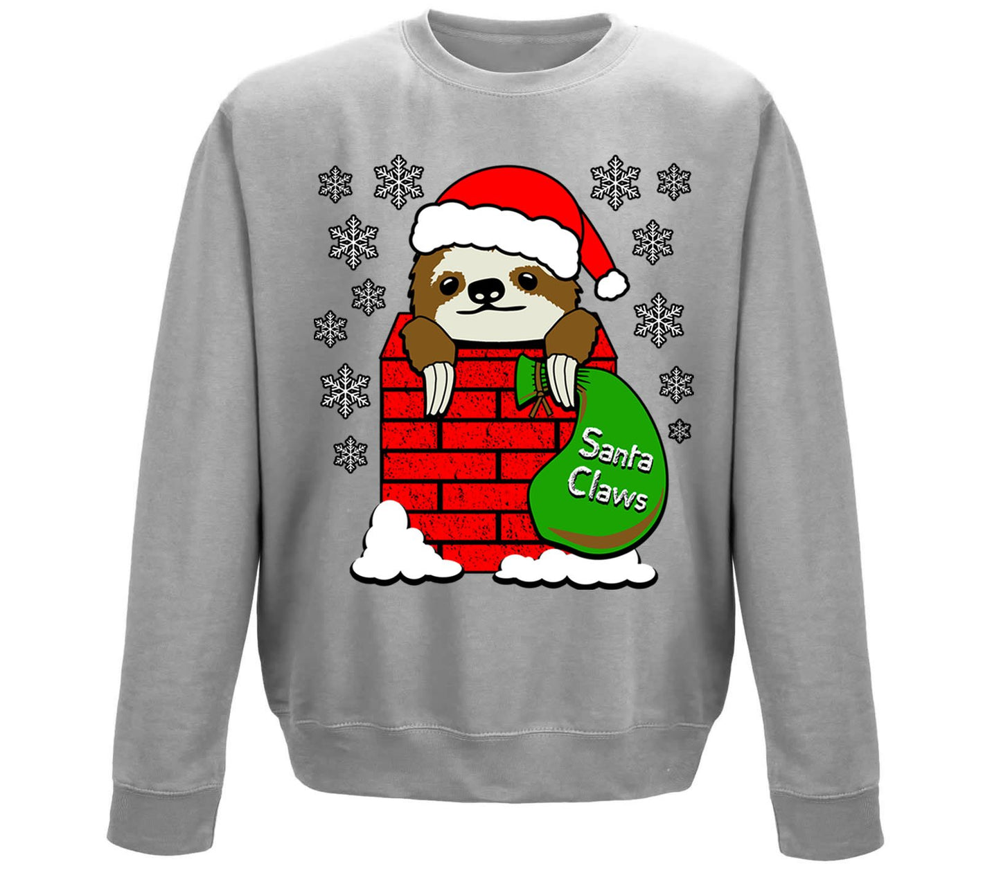 Santa Claws Sloth Christmas Childrens Sweatshirt