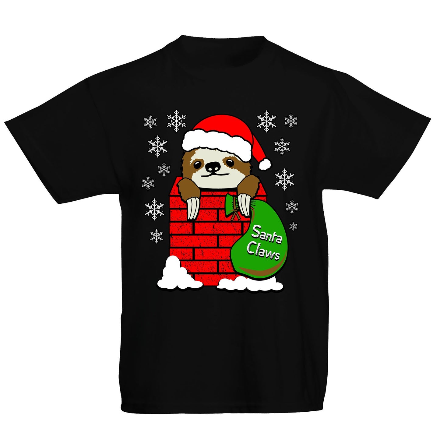 Santa Claws Sloth Christmas Kids T-shirt