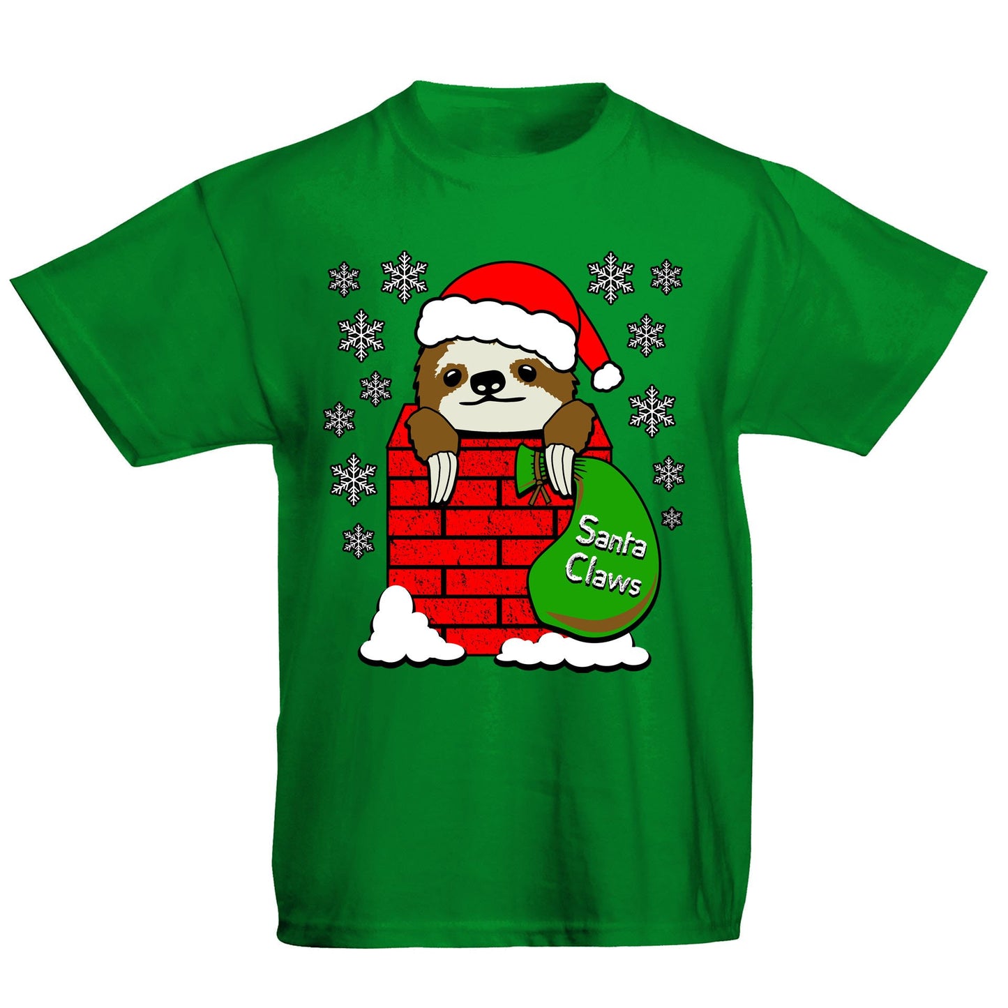 Santa Claws Sloth Christmas Kids T-shirt