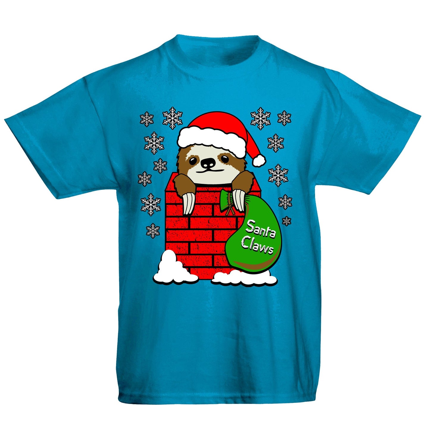 Santa Claws Sloth Christmas Kids T-shirt