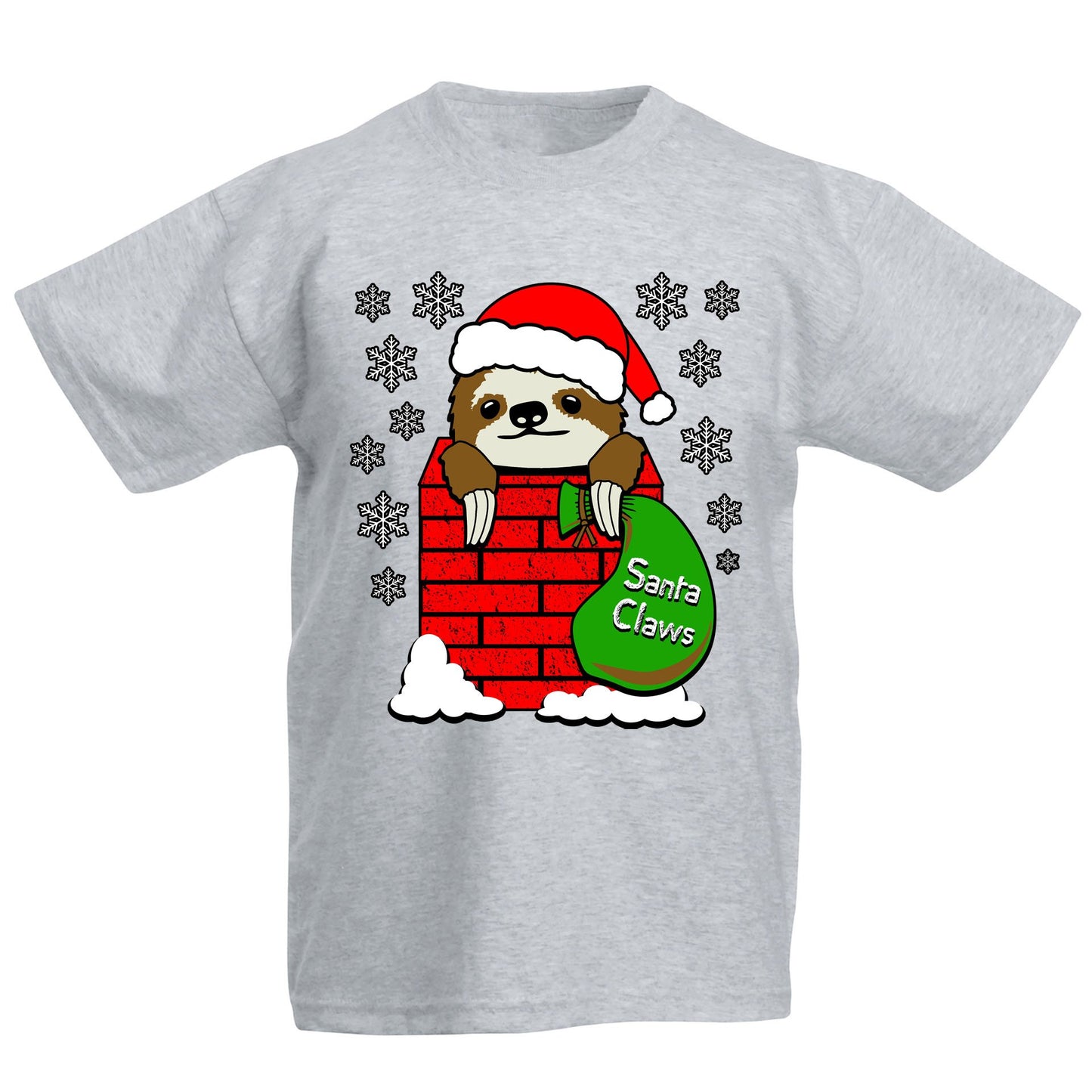 Santa Claws Sloth Christmas Kids T-shirt