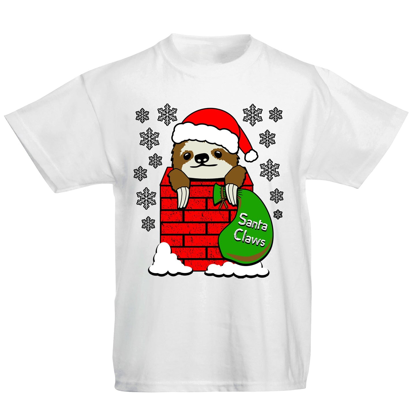 Santa Claws Sloth Christmas Kids T-shirt