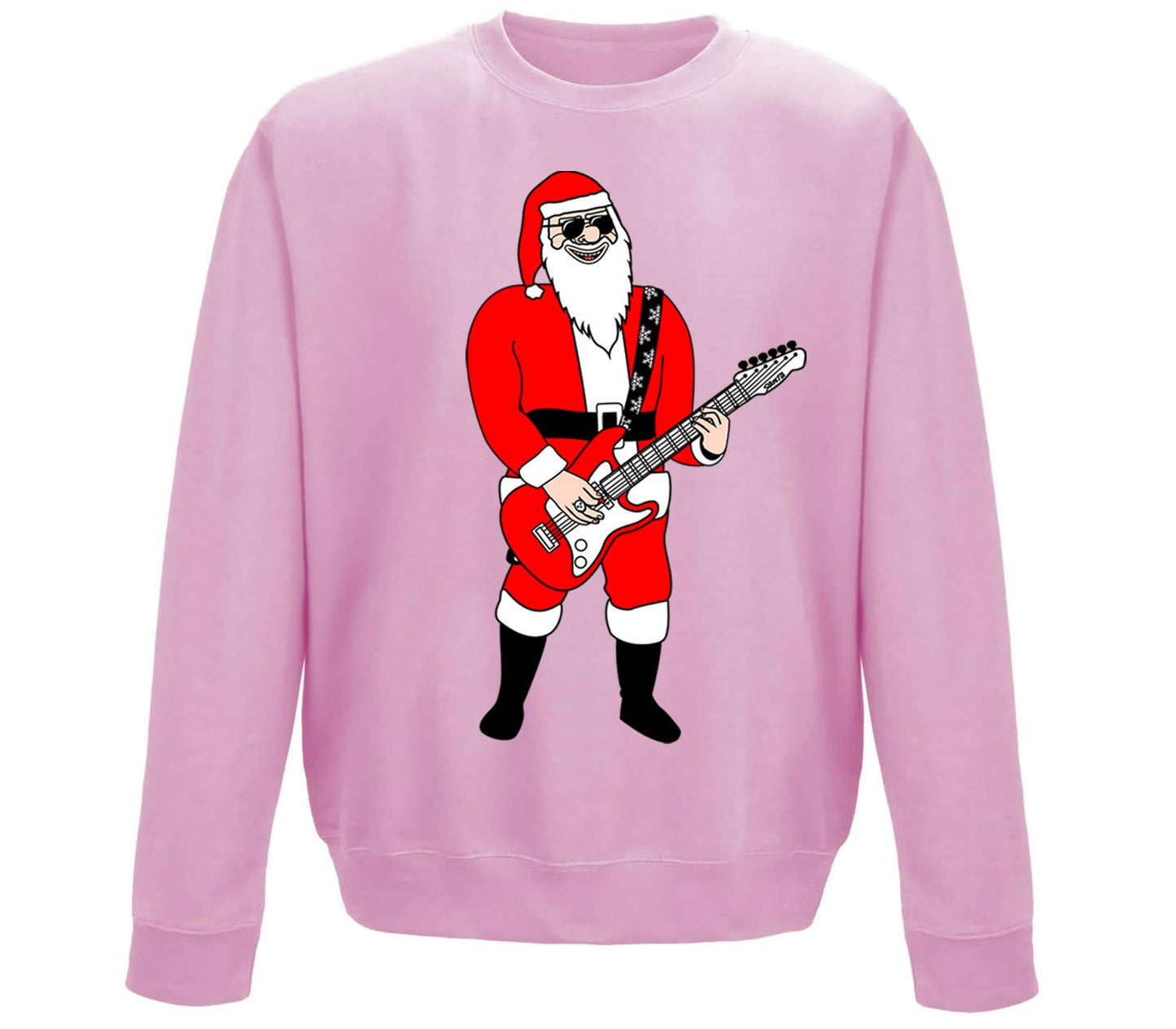 Rocking Santa Guitar Christmas Childrens Sweatshirt