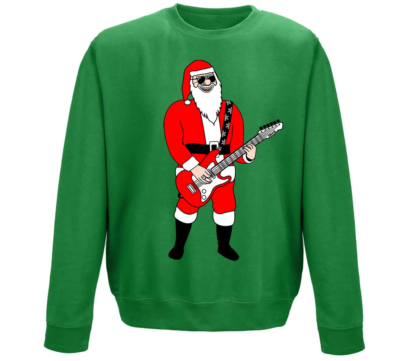 Rocking Santa Guitar Christmas Childrens Sweatshirt