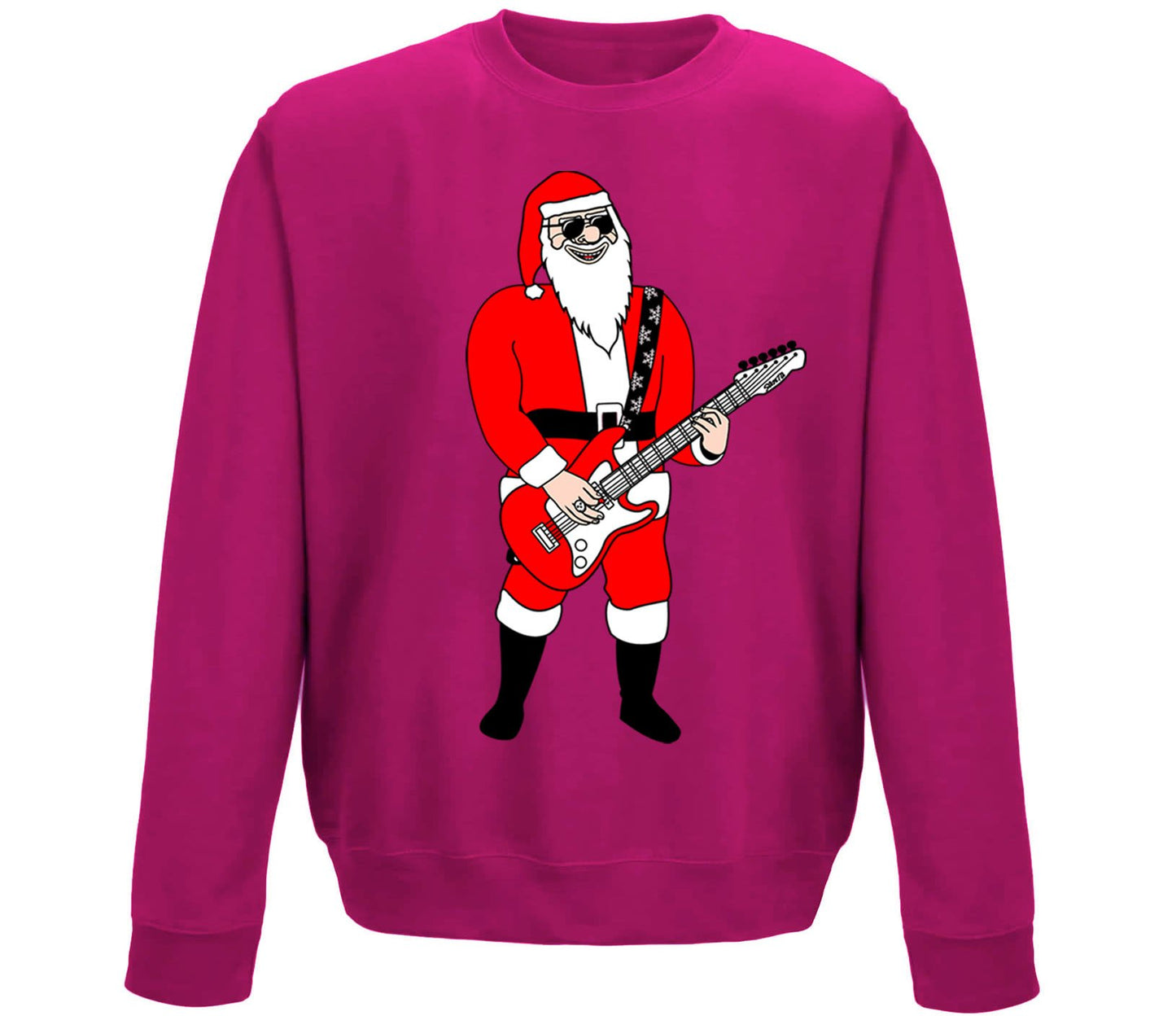 Rocking Santa Guitar Christmas Childrens Sweatshirt