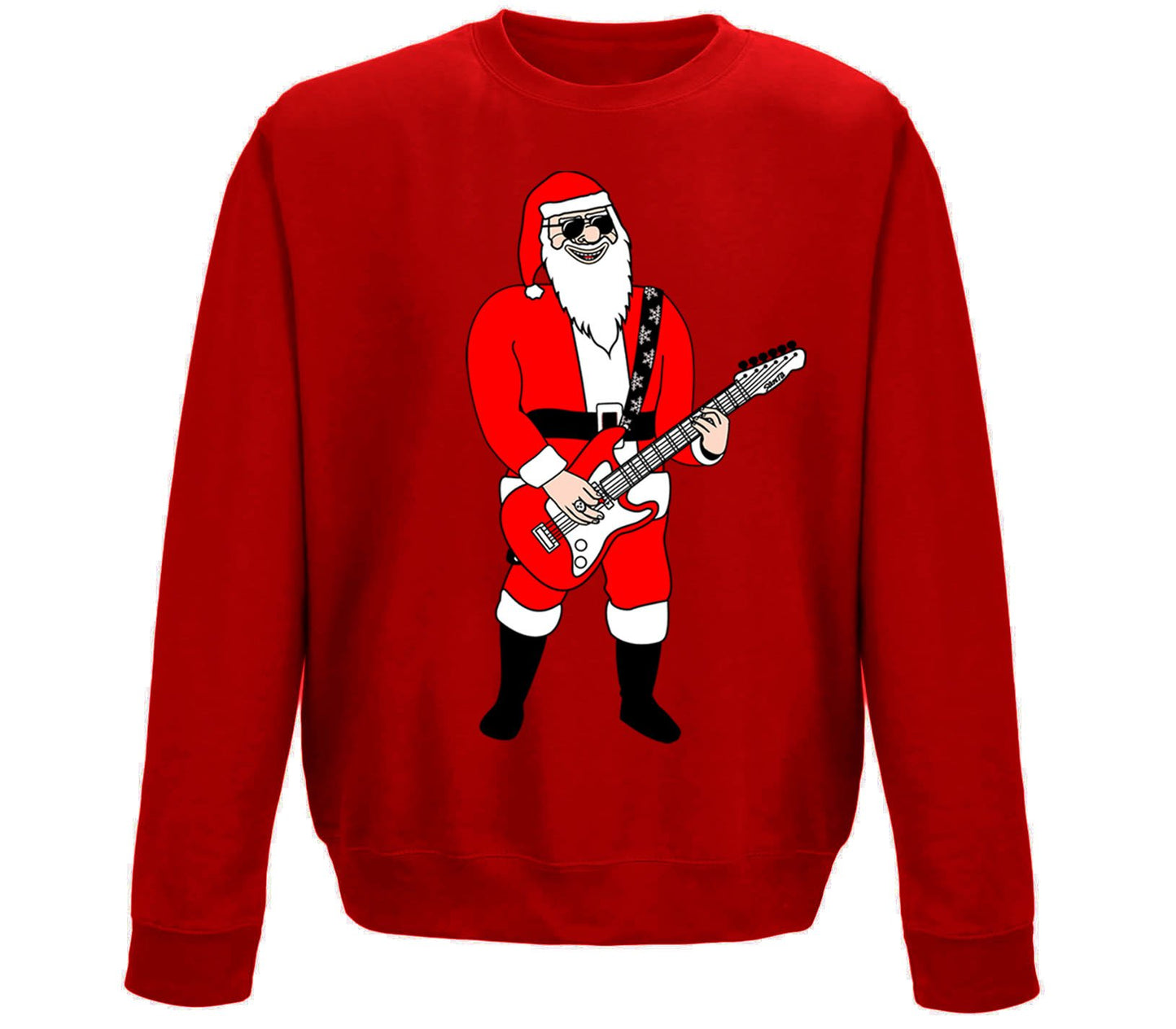 Rocking Santa Guitar Christmas Childrens Sweatshirt