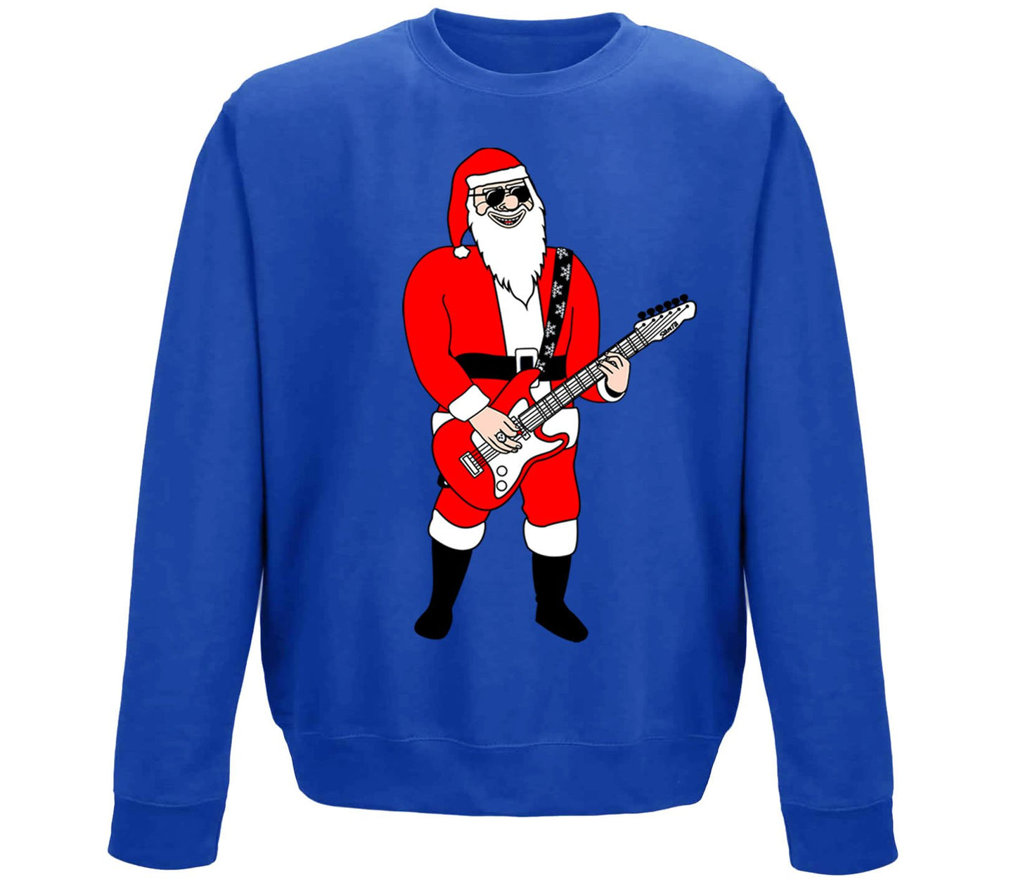 Rocking Santa Guitar Christmas Childrens Sweatshirt