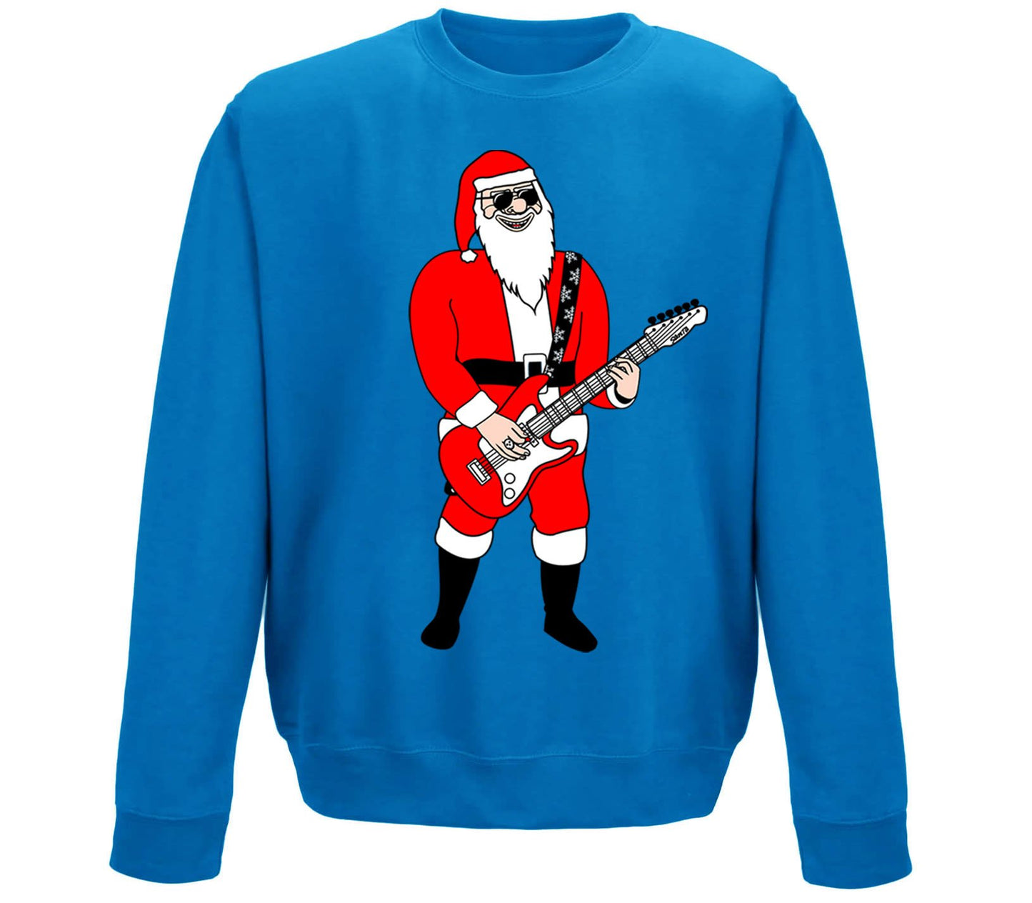 Rocking Santa Guitar Christmas Childrens Sweatshirt