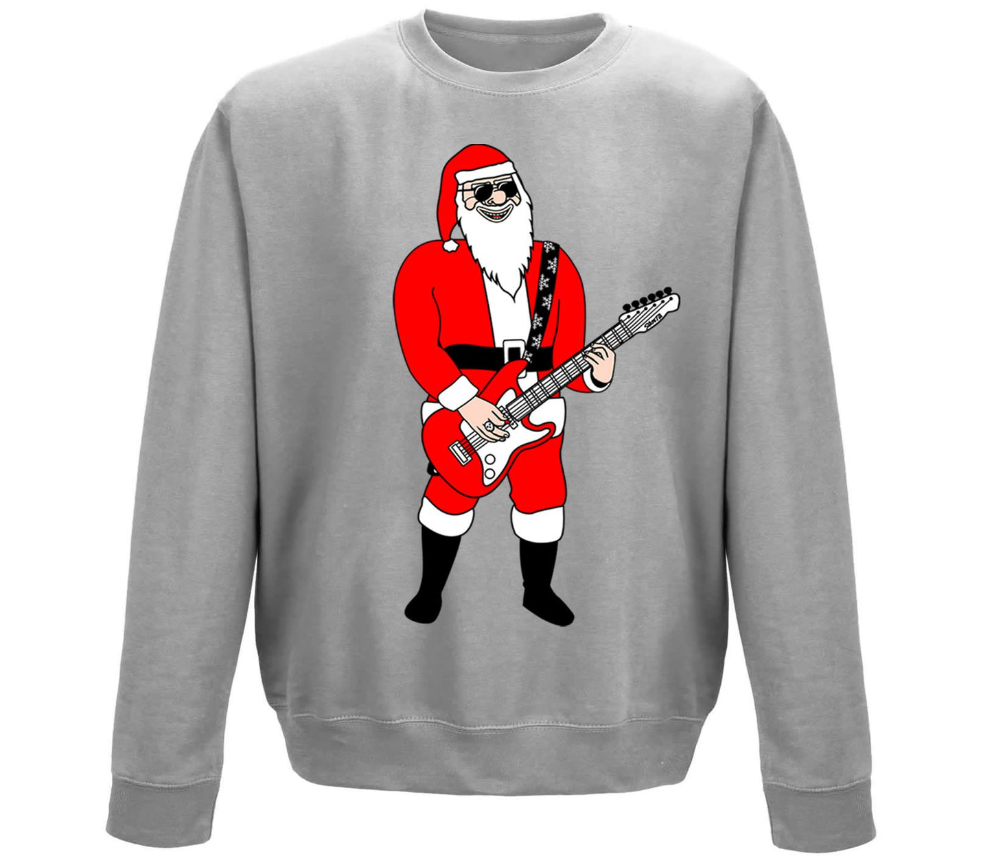 Rocking Santa Guitar Christmas Childrens Sweatshirt