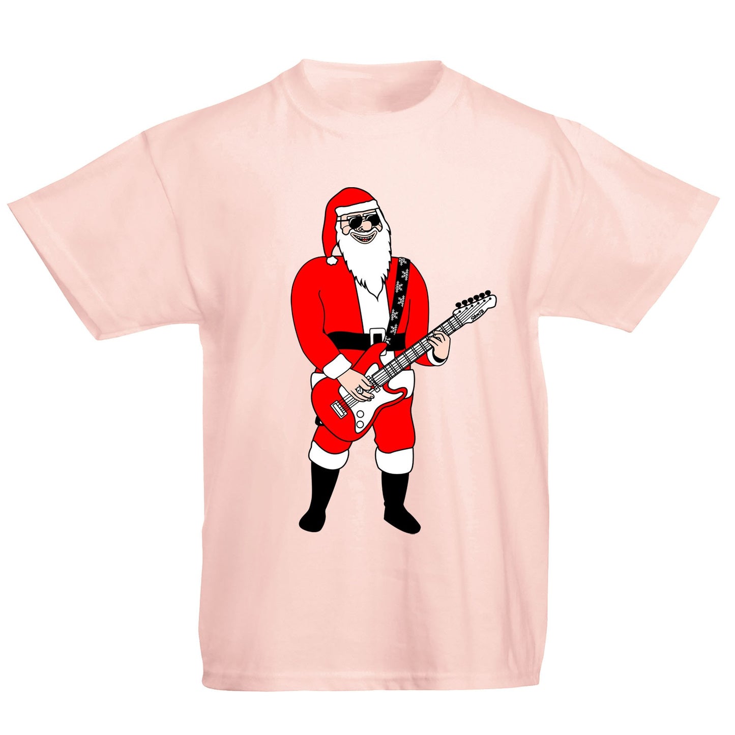 Rocking Santa Guitar Christmas Kids T-shirt