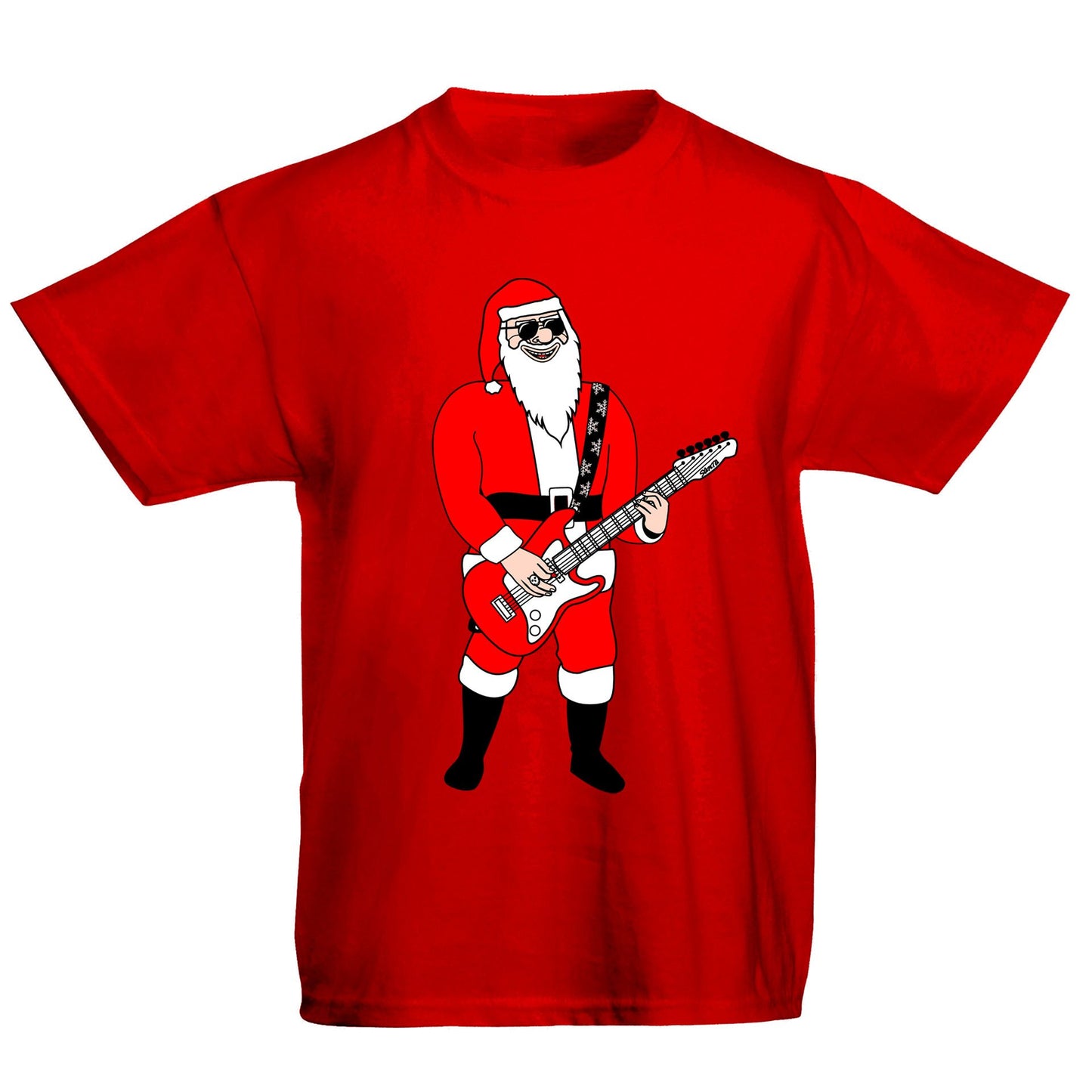 Rocking Santa Guitar Christmas Kids T-shirt