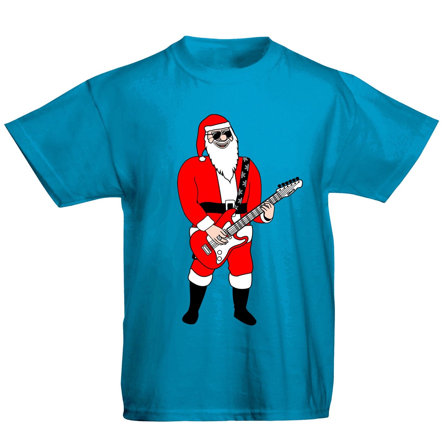 Rocking Santa Guitar Christmas Kids T-shirt