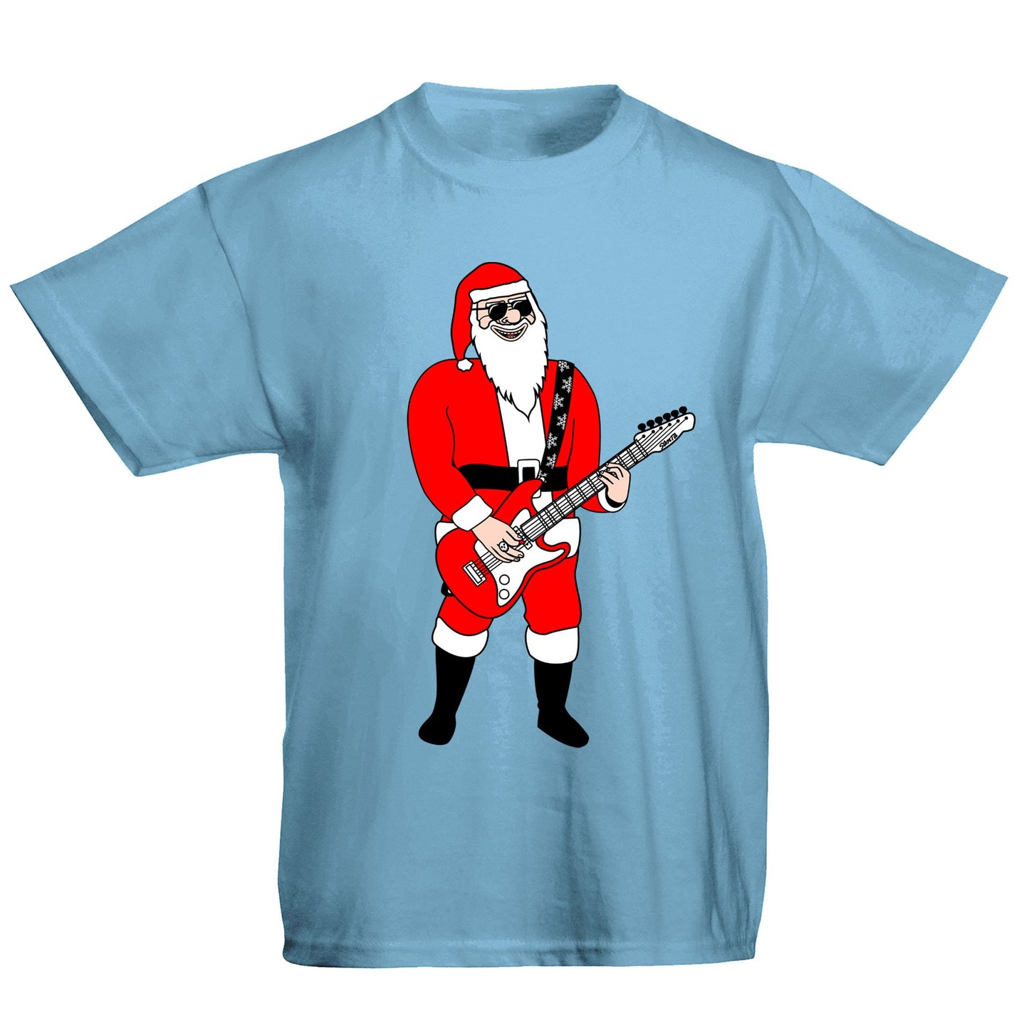 Rocking Santa Guitar Christmas Kids T-shirt