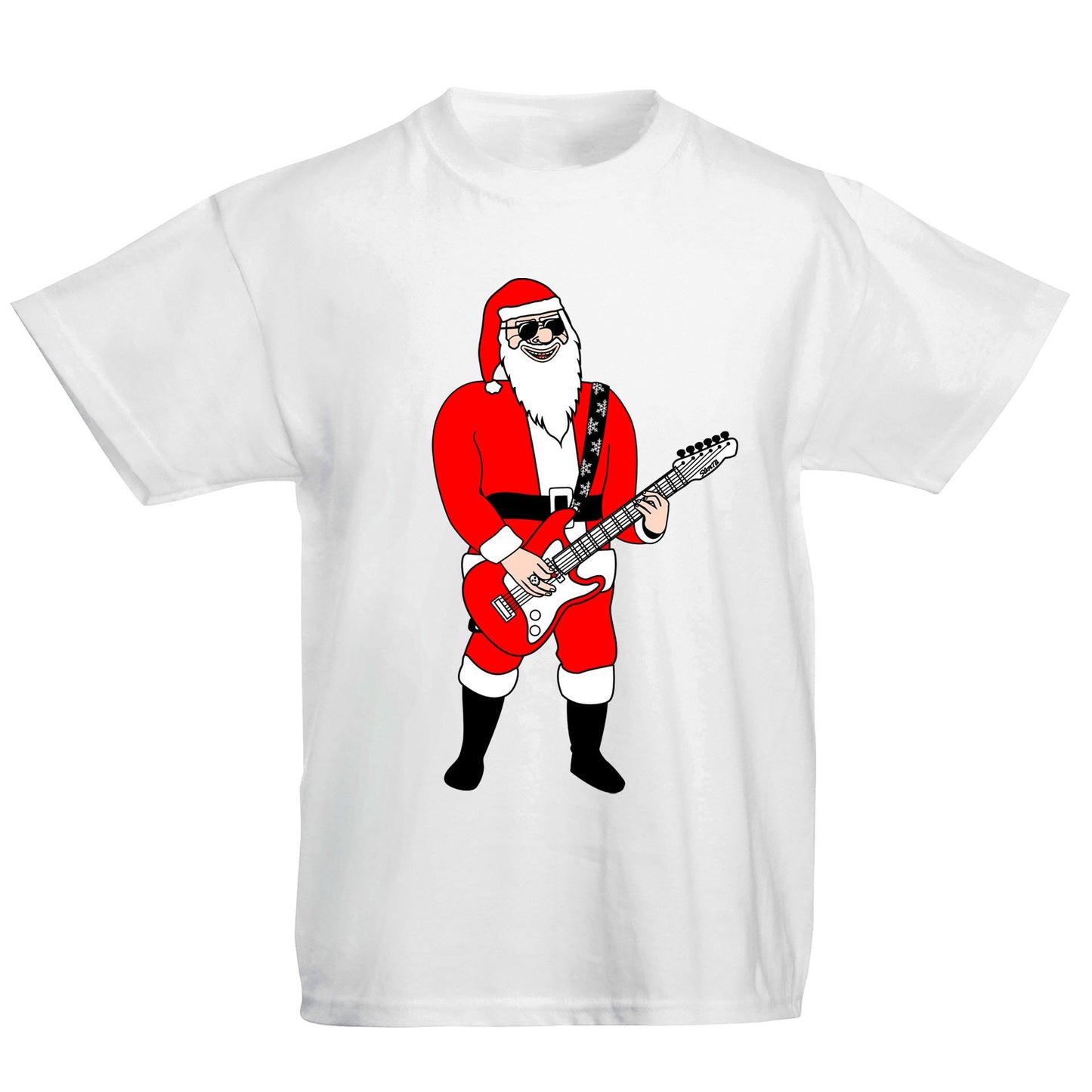 Rocking Santa Guitar Christmas Kids T-shirt