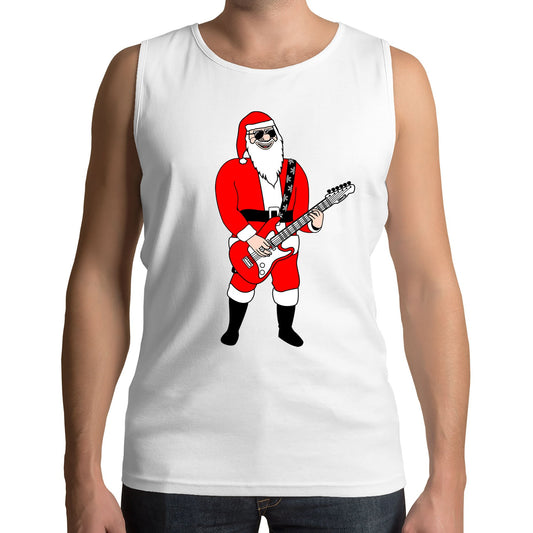 Rocking Santa Guitar Christmas Mens Vest