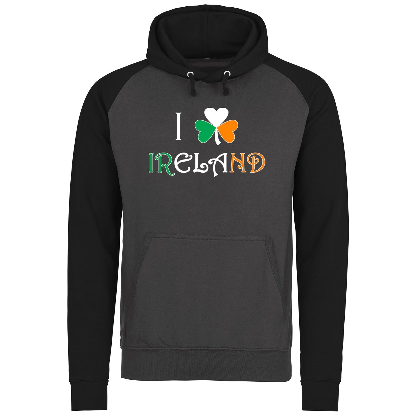 I Love Ireland Baseball Hoodie