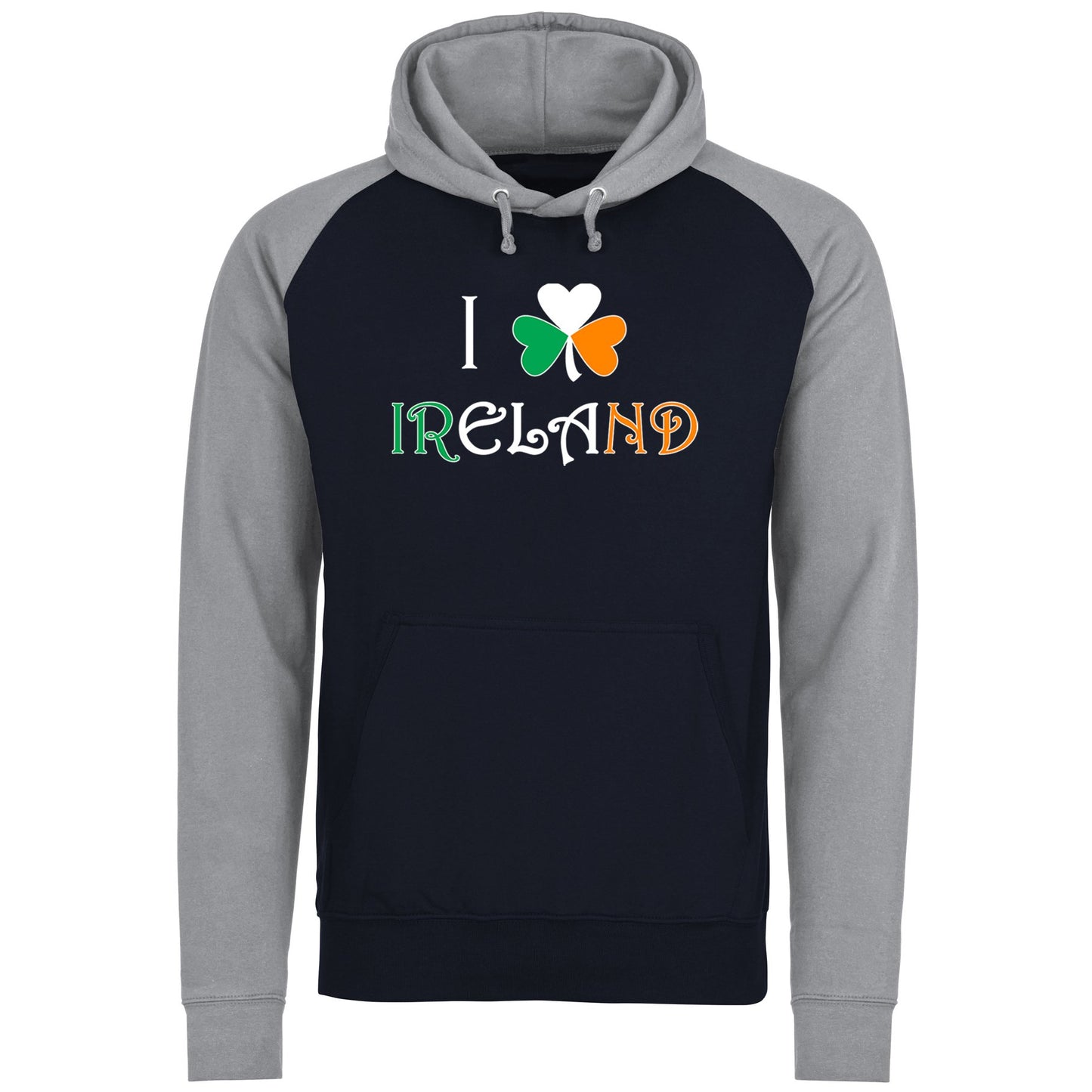 I Love Ireland Baseball Hoodie