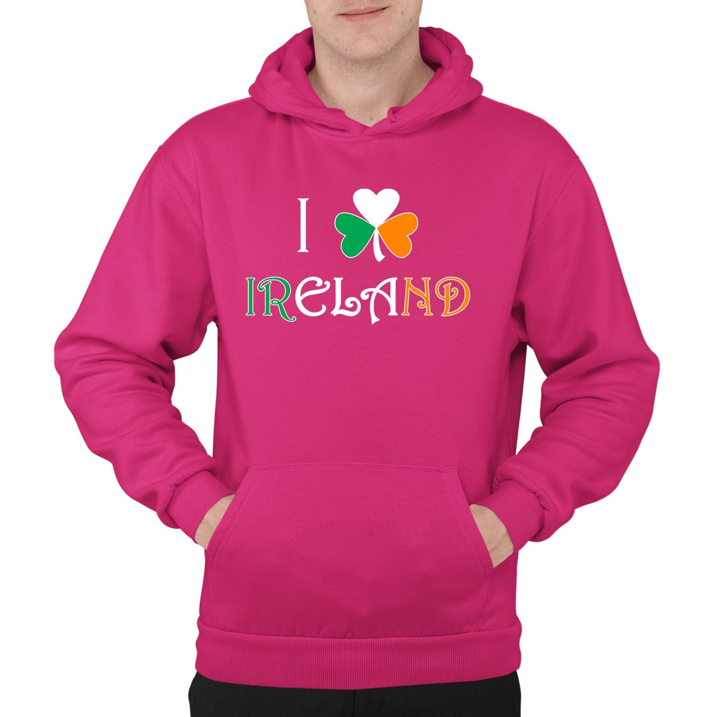 I Love Ireland Mens Pullover Hoodie