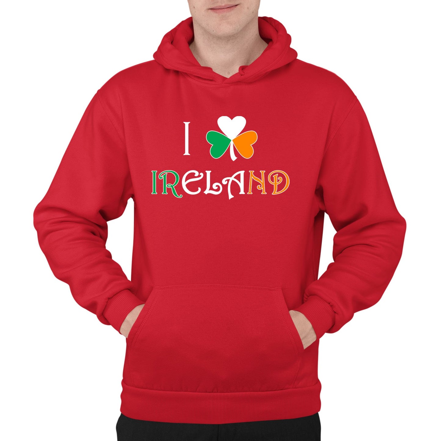 I Love Ireland Mens Pullover Hoodie