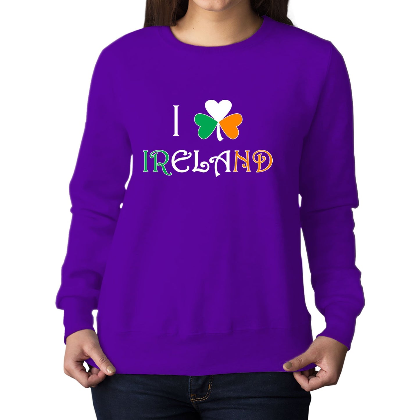 I Love Ireland Womens Sweatshirt