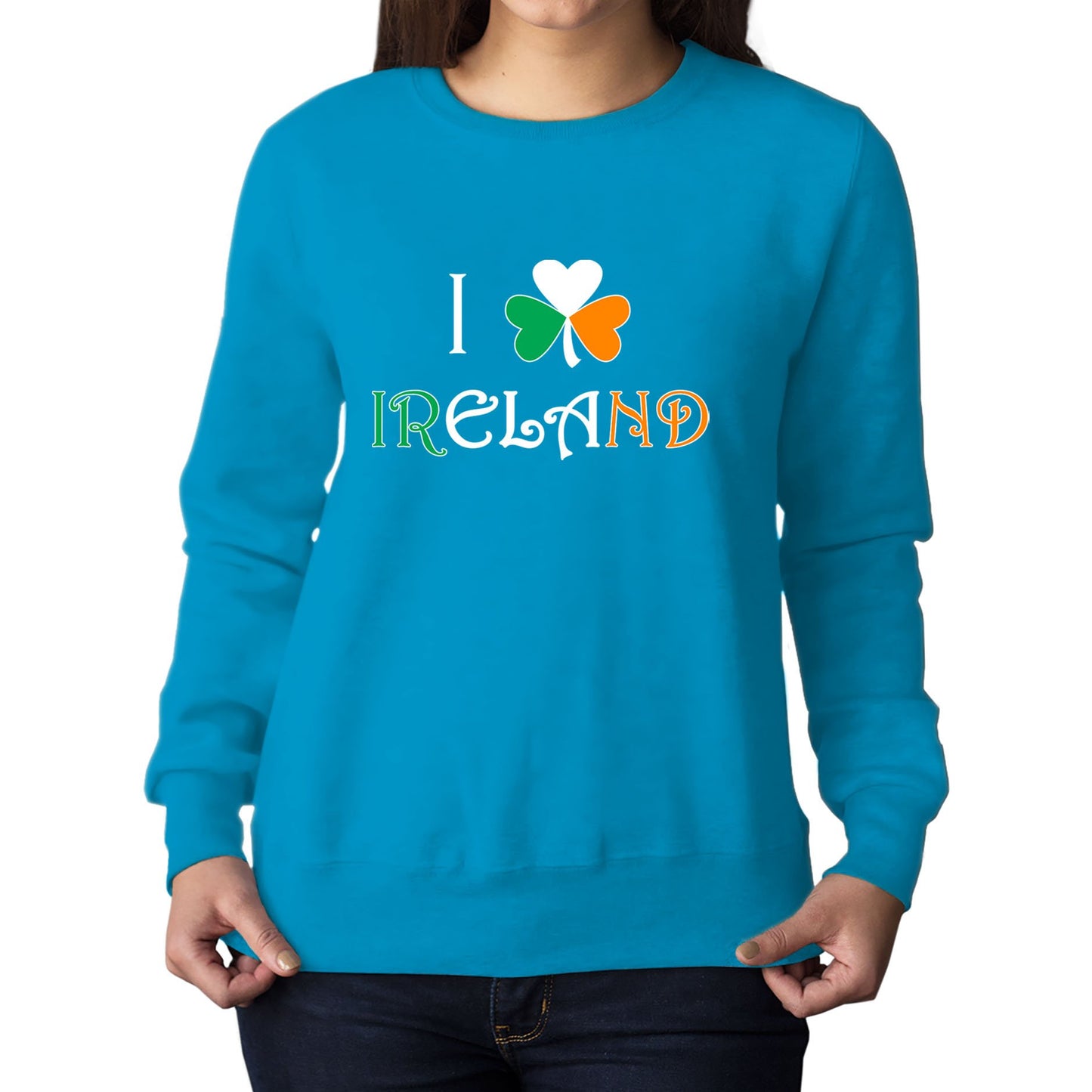 I Love Ireland Womens Sweatshirt