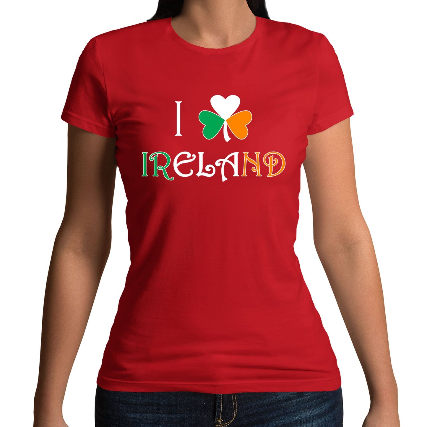 I Love Ireland Womens T-shirt