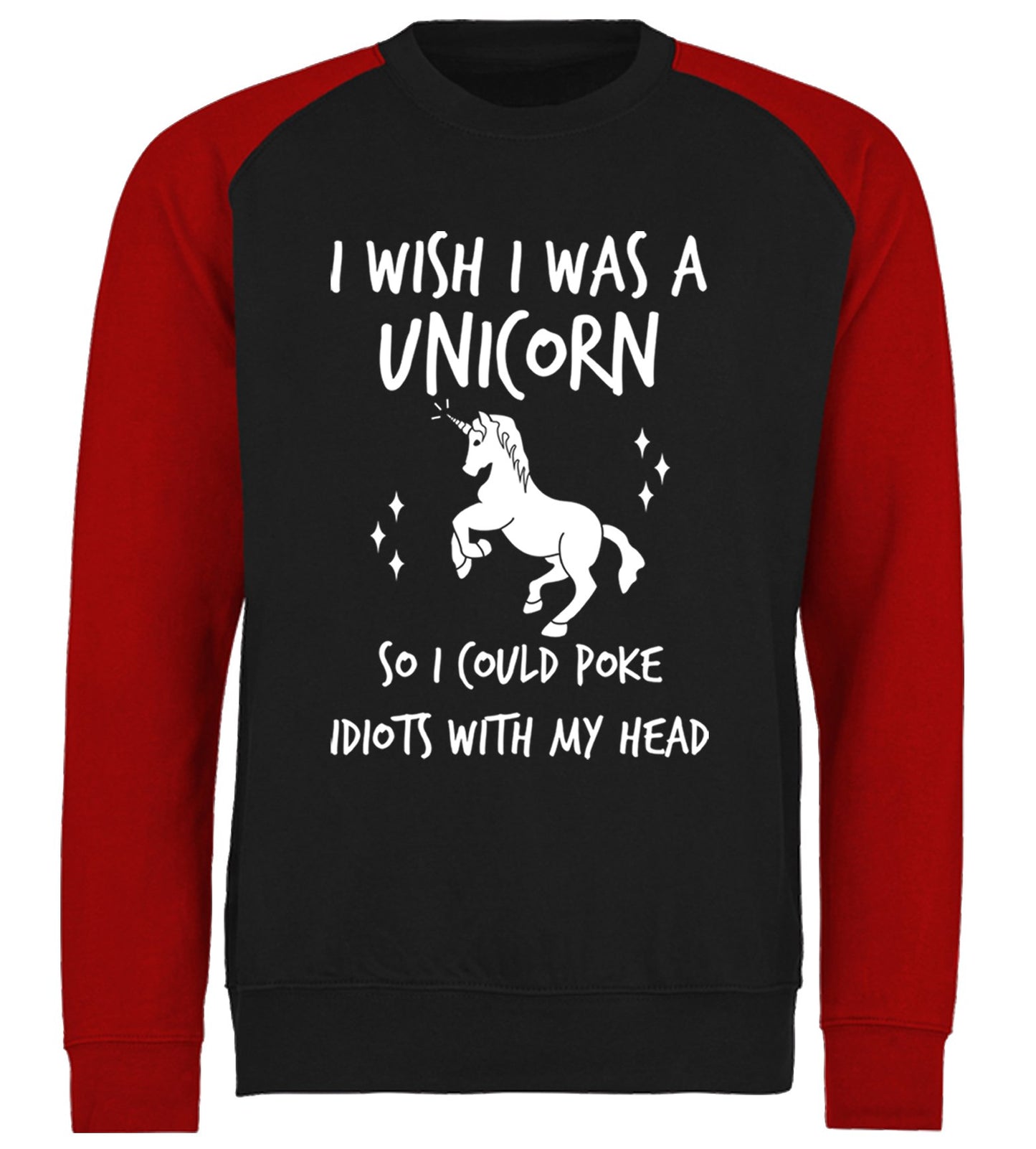 I Wish I Was A Unicorn Baseball Sweatshirt