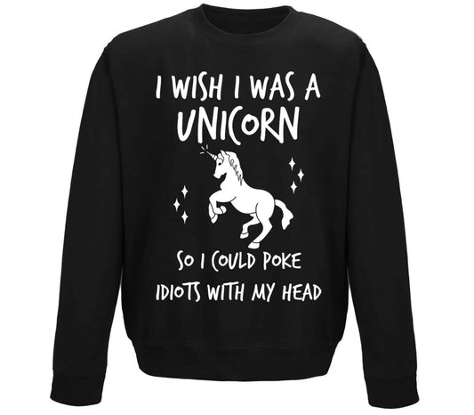 I Wish I Was A Unicorn Childrens Sweatshirt