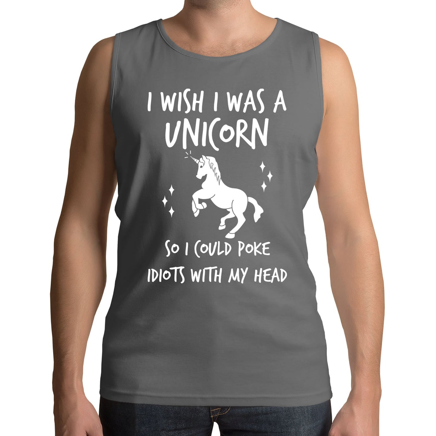 I Wish I Was A Unicorn Mens Vest