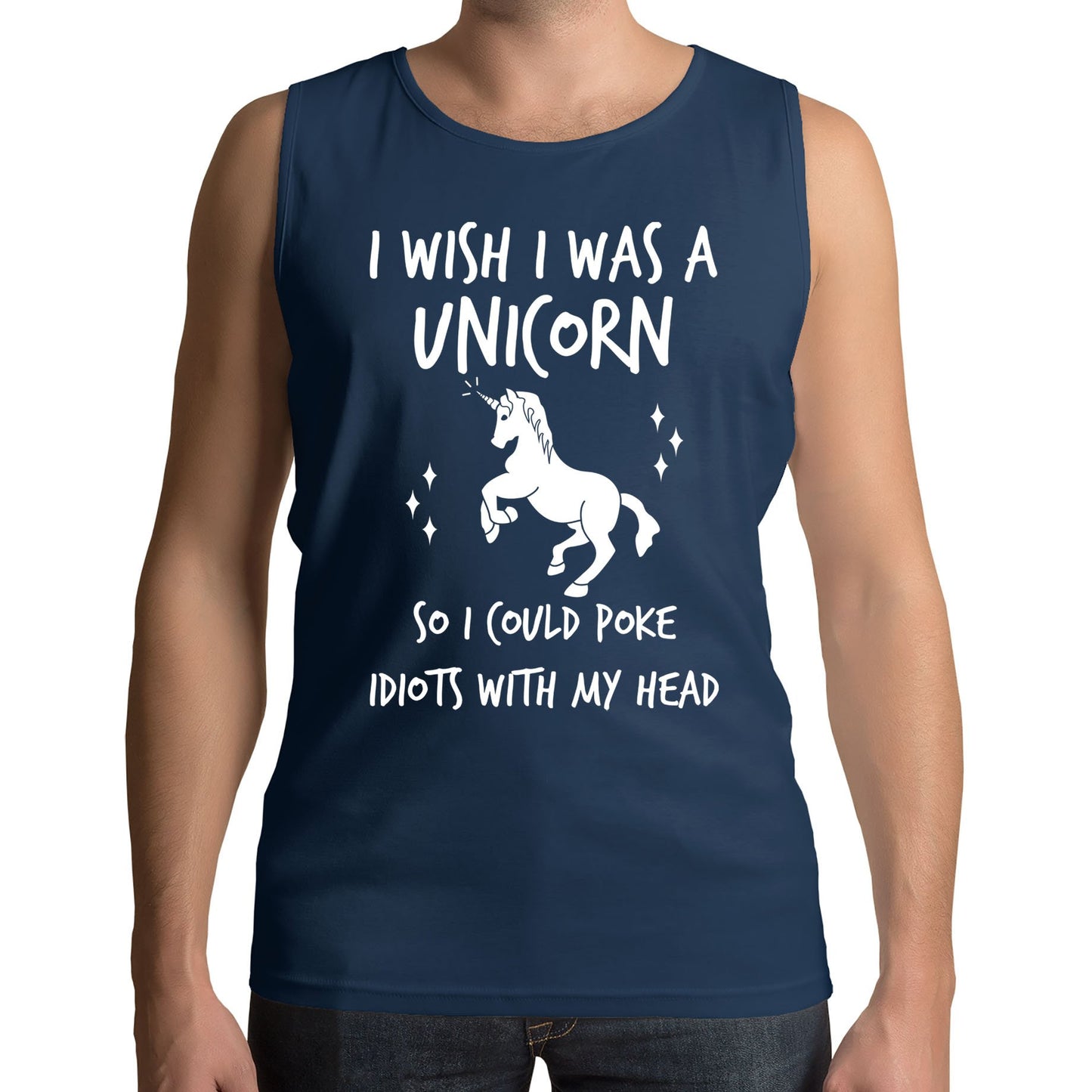 I Wish I Was A Unicorn Mens Vest