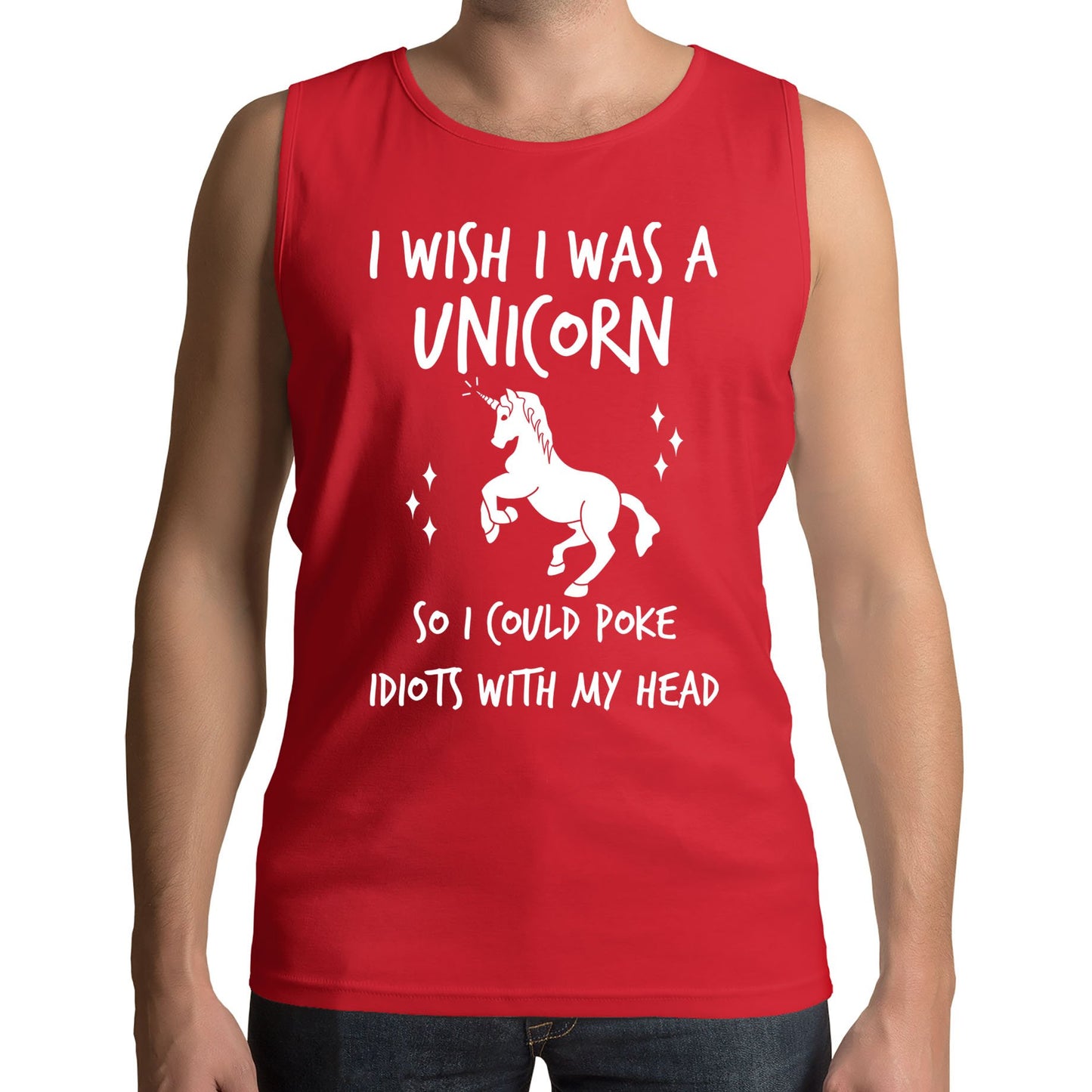 I Wish I Was A Unicorn Mens Vest