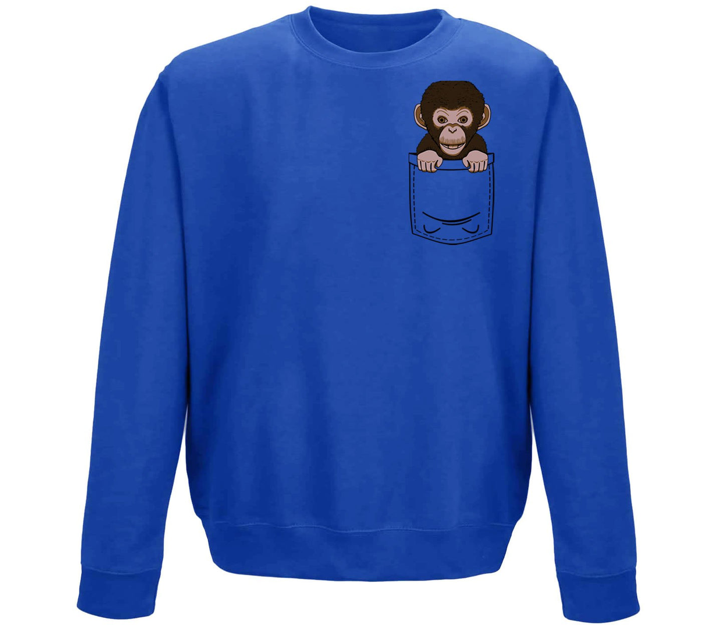 Chimp Pocket Print Childrens Sweatshirt