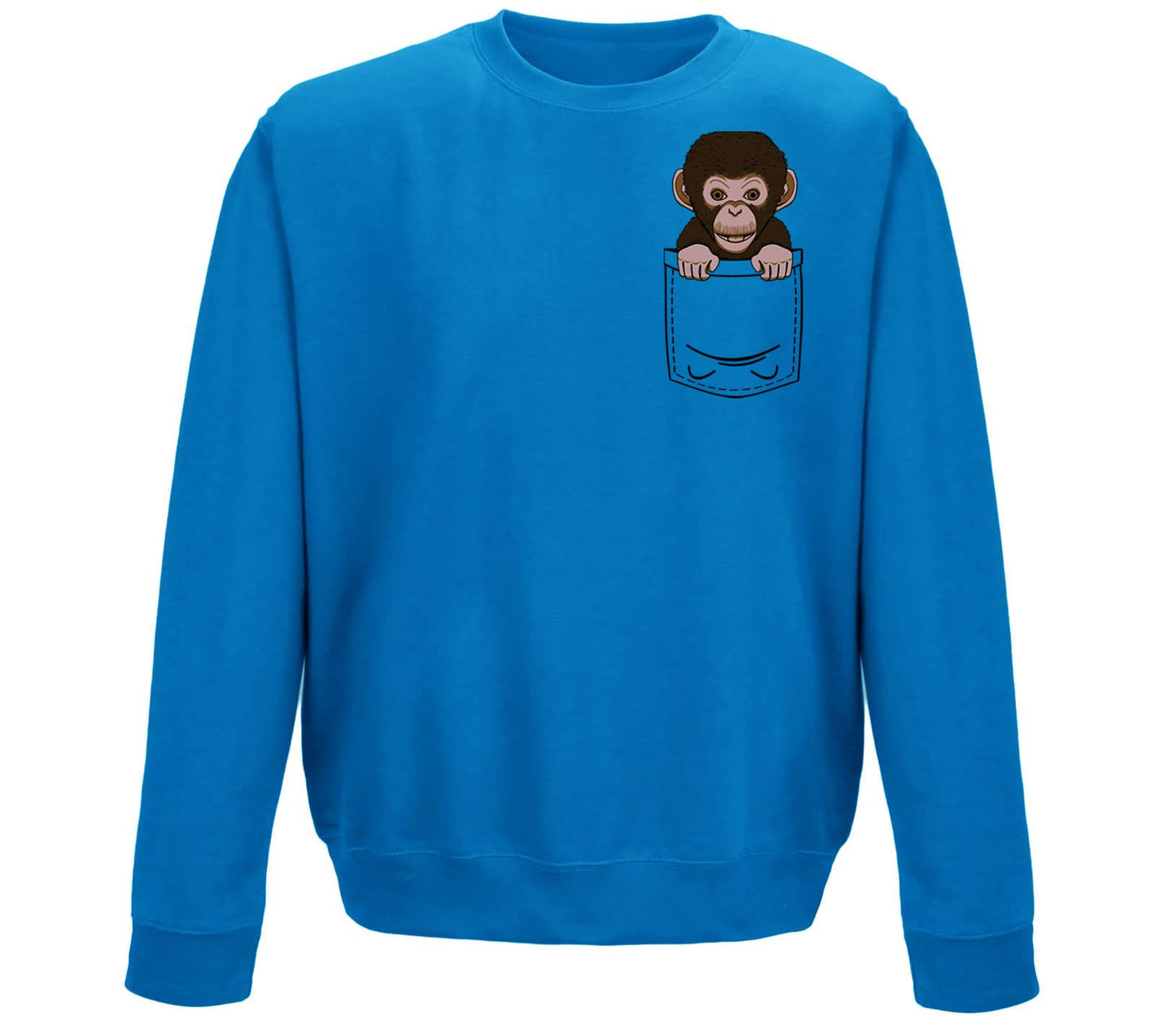 Chimp Pocket Print Childrens Sweatshirt