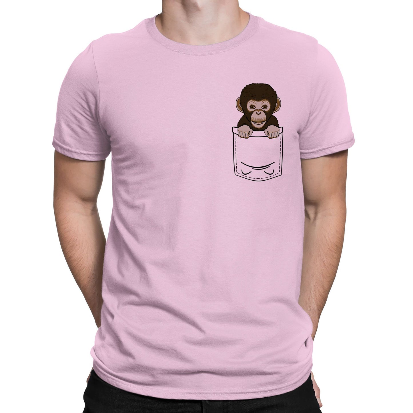 Chimp Pocket Print Mens T-shirt