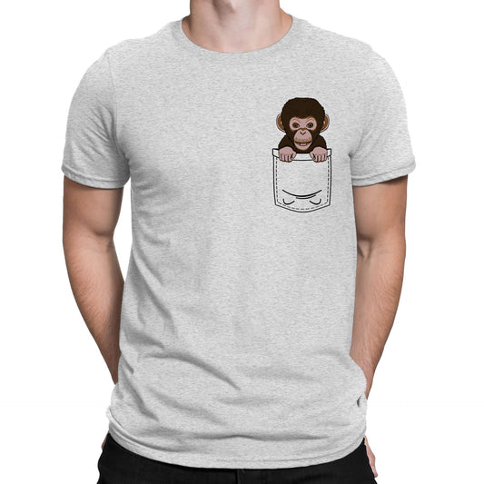 Chimp Pocket Print Mens T-shirt