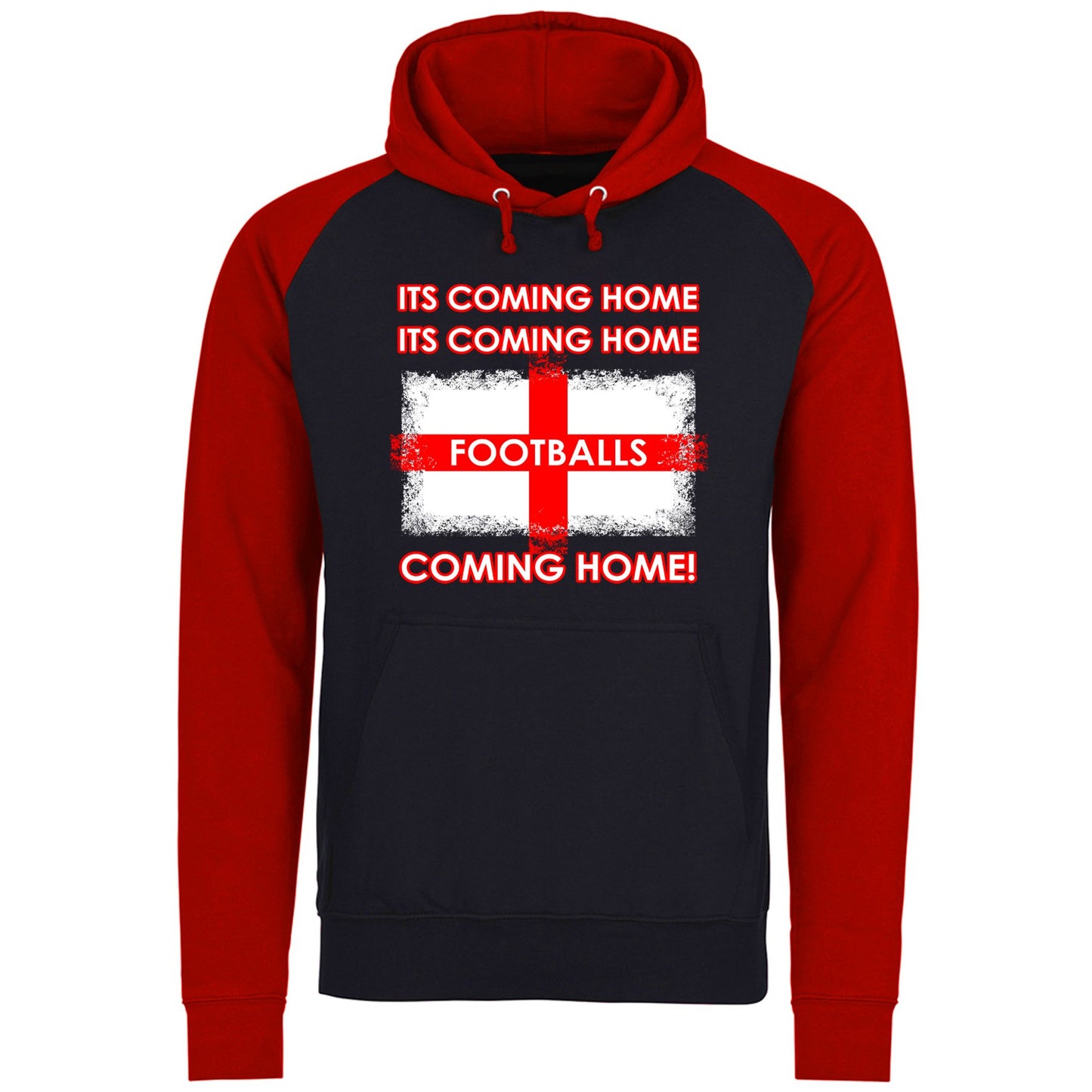 Footballs Coming Home England Supporter Baseball Hoodie