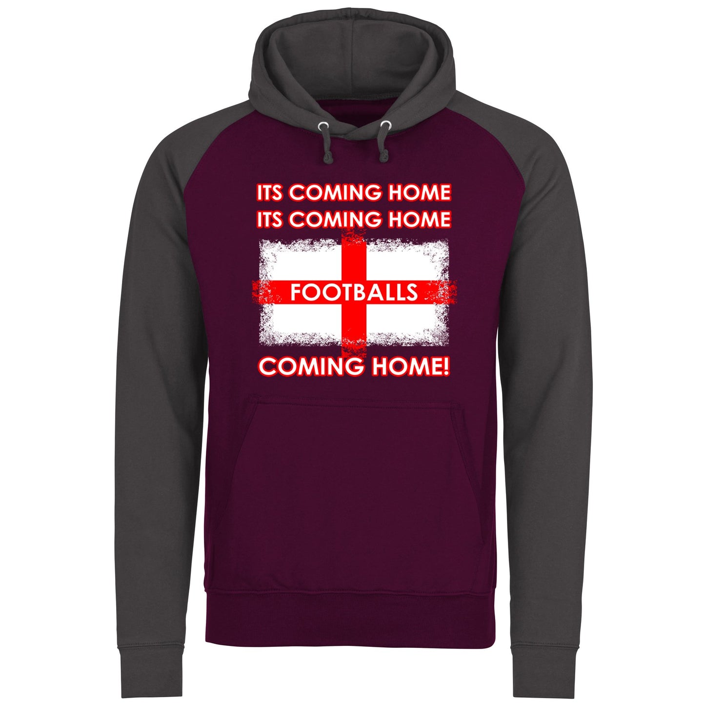 Footballs Coming Home England Supporter Baseball Hoodie