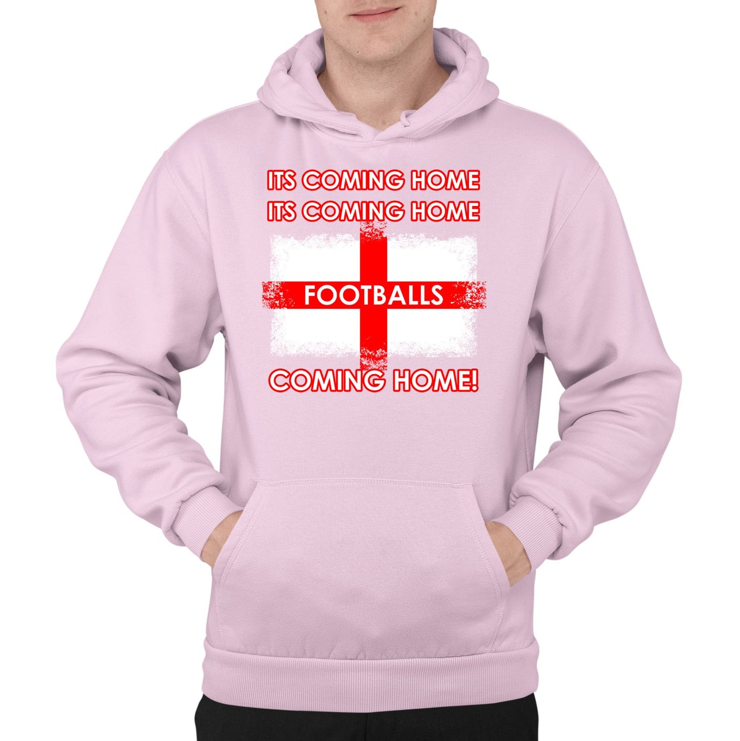 Footballs Coming Home England Supporter Mens Pullover Hoodie