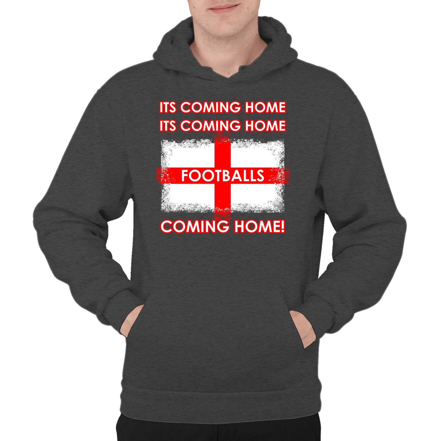 Footballs Coming Home England Supporter Mens Pullover Hoodie