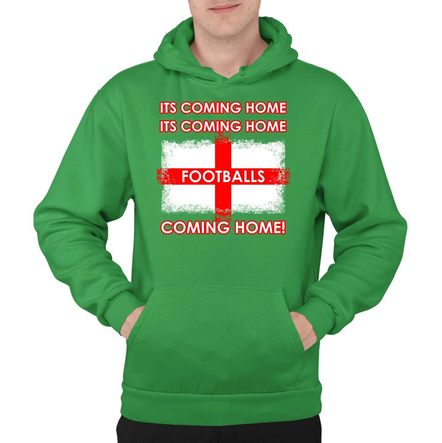 Footballs Coming Home England Supporter Mens Pullover Hoodie